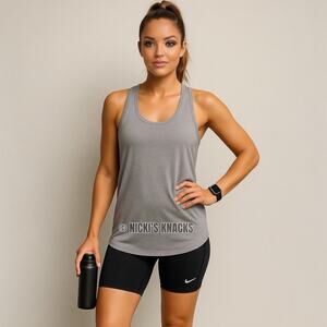 Nike Gray Yoga Tank Top Dri-FIT Racerback Lightweight Gym Layering Size S